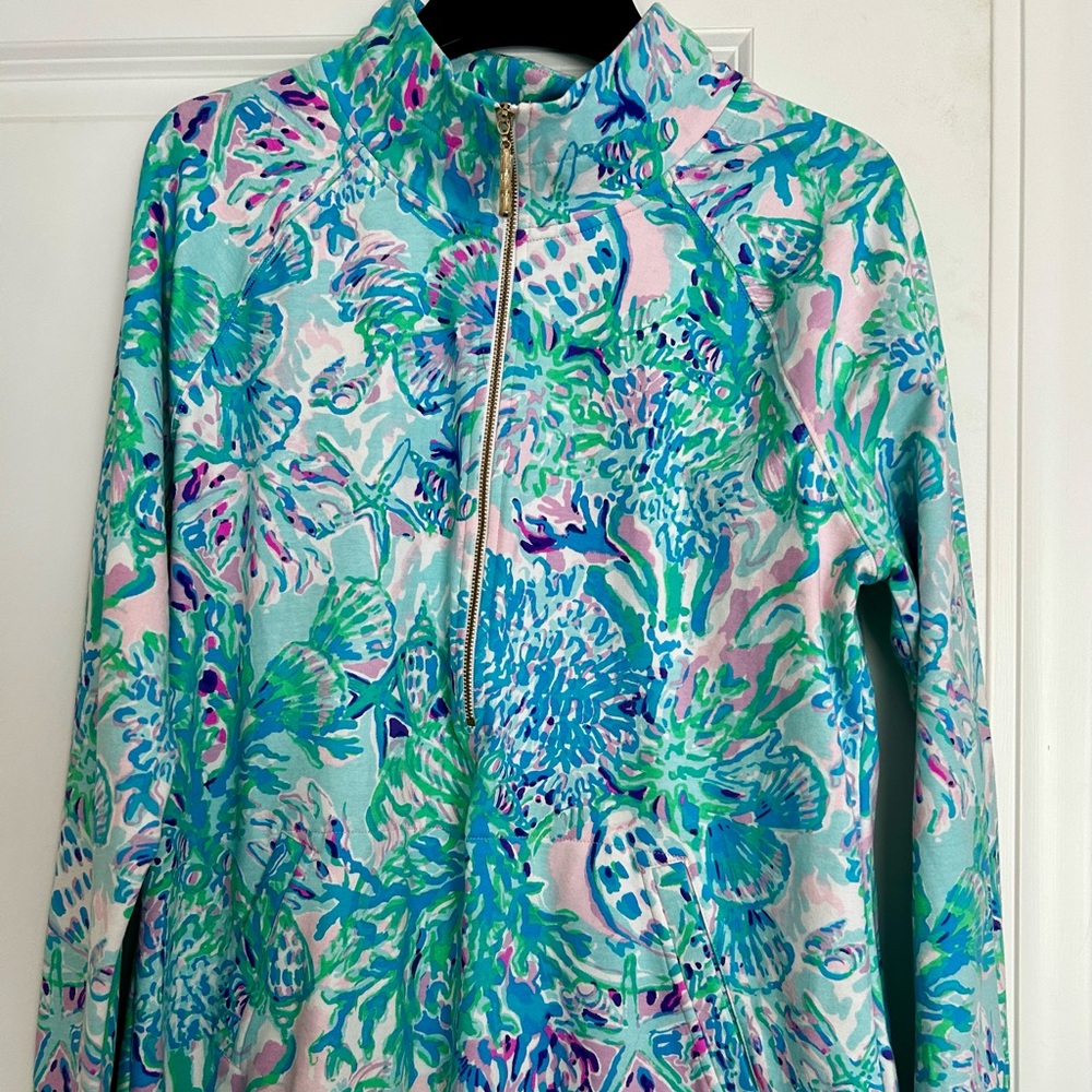 Lilly Pulitzer RARE NWT Upf 50 Skipper Popover amethyst Tin Craysea Sz Large